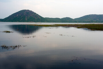 lake in mountains chilika odisha india