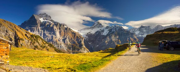Crédence de cuisine en verre imprimé Mont Blanc Chamonix Mountain Peaks