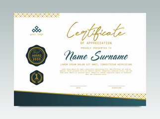 Certificate template awards diploma background vector modern design simple elegant and luxurious elegant. layout horizontal in A4 size