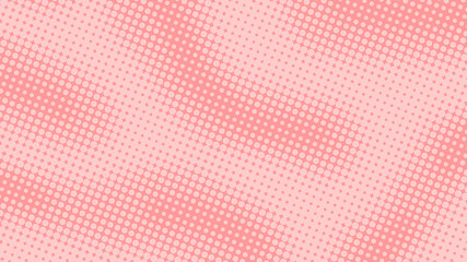 Bright baby pink pop art background in retro comic style with halftone dots design