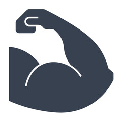 Power Strong Muscle Concept, Gym Workout Vector Icon 