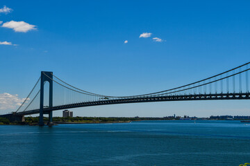 Fototapeta na wymiar Verrazzano Narrows Bridge, connecting Brooklyn to Staten Island in New York City