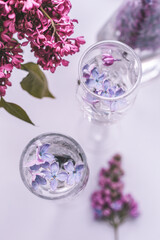 lilac in a glass