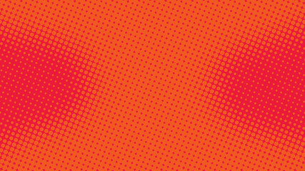 Halftone red and magenta pop art background in retro comic style, fun dotted backdrop design