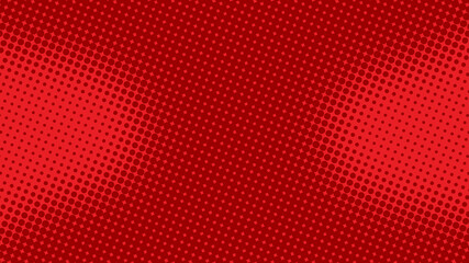 Dotted red and pink pop art background in retro comic style with halftone gradient