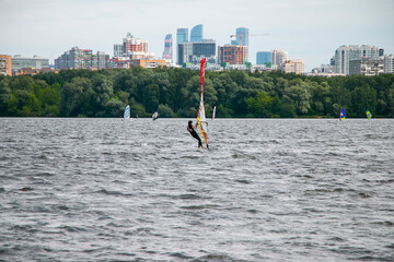 windsurfer on the river