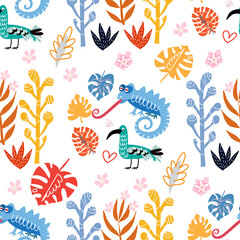 African animals pattern 13