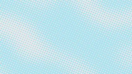 Dotted baby blue with grey pop art background in retro comic style with halftone gradient