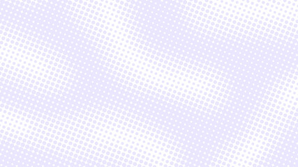 Pale baby violet on white pop art background in retro comic style with halftone dots design