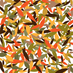 Leaves. Throw autumn leaves. Unusual abstract texture. Vector eps 10.
