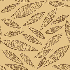 Leaves. Seamless pattern with unusual abstract leaves.