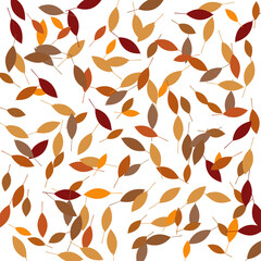 Leaves. Throw autumn leaves. Unusual abstract texture. Vector eps 10.
