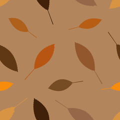 Leaves. Seamless pattern with unusual abstract leaves.