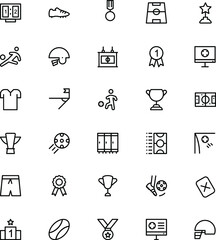 Football Vector Line Icons 2