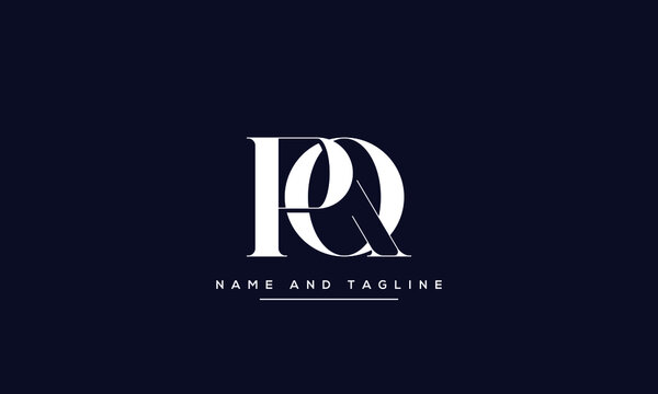 alphabet letters monogram icon logo PQ or QP