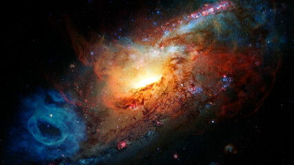 Fototapeta na wymiar Spiral galaxy in outer space. Elements of this image furnished by NASA
