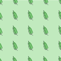 Seamless endless botanical texture pattern leaves for fabric textile or wallpaper