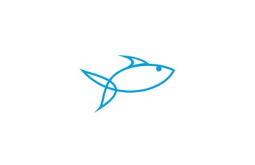 Fish symbol logo design