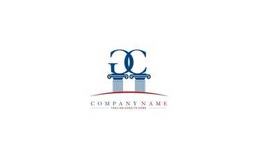 Law firm pillar GC logo design template