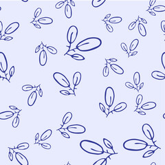 Seamless endless botanical texture pattern leaves for fabric textile or wallpaper
