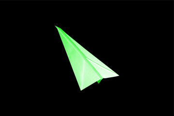 background with green paper plane