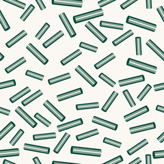 Seamless pattern with  bugle beads. Nice natural colors: pink, terracotta, greenish. It can be used as background for social media design, needlework site, beading blogs