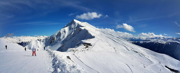 Panorama of the southern slope of the Rosa Khutor ski resort