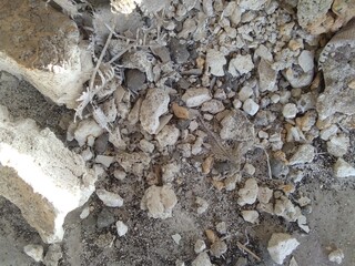Fototapeta na wymiar Cement stones pebbles background abstract