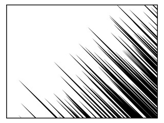 Diagonal line drawings. Speed lines, stripes for manga