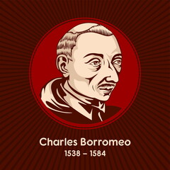 Charles Borromeo (1538-1584) was the Latin archbishop of Milan from 1564 to 1584 and a cardinal of the Catholic Church. He was a leading figure of the Counter-Reformation combat against the Protestant