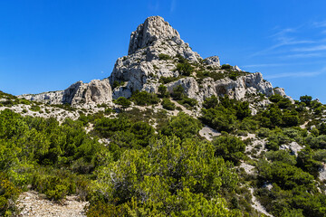 Beautiful bay "Calanque Sormiou". Calanques National Park (Parc National des Calanques), Cassis, Provence, near Marseille in South France.