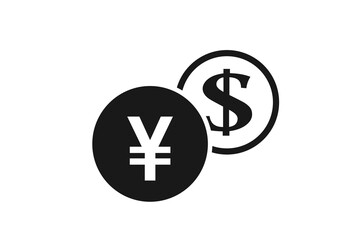 japanese yen to dollar currency exchange icon