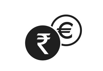 indian rupee to euro currency exchange icon