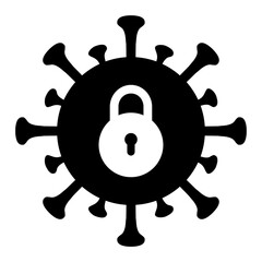 Outbreak Lockdown vector icon. A flat illustration design used for Outbreak Lockdown icon, on a white background.