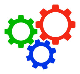 Gear Box vector illustration. A flat illustration design used for Gear Box icon, on a white background.