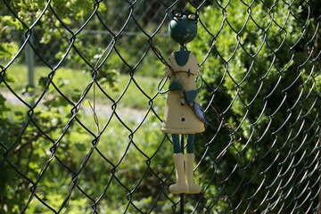 padlock on fence