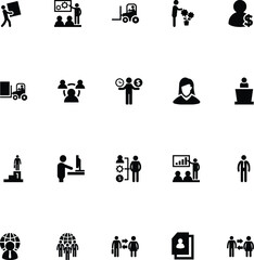 Working Human Vector Icons 1