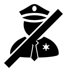 Frorbidden Police Man vector illustration. A flat illustration design used for Frorbidden Police Man icon, on a white background.