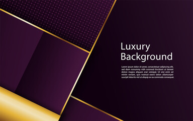 luxurious dark purple background and golden glittering dots luxury. elegant modern background.