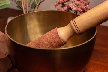 Tibetan bowl handcrafted with stick