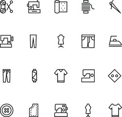 Sewing Line Vector Icons