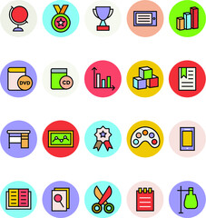 Education Colored Vector Icons