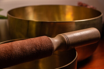 Tibetan bowl handcrafted with stick