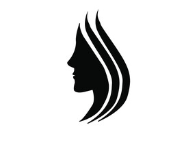 woman with long hair vector