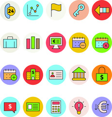 Business and Office Colored Vector Icons