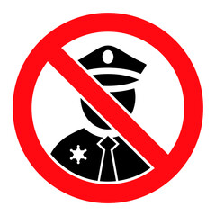 Forbiden Police raster icon. A flat illustration design used for Forbiden Police icon, on a white background.