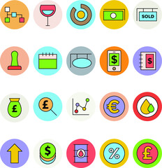 Business and Office Colored Vector Icons