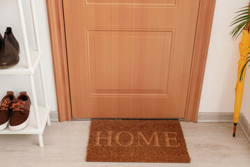 Door mat on floor in hallway