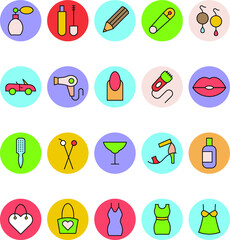 Fashion and Beauty Vector Icons