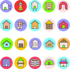 Architecture and Buildings Vector Icons